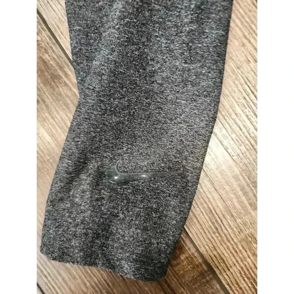 Nike Dri-fit Leggings Women's Size Medium Gray Ribbed Back - Picture 7 of 7